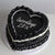 Black vintage heart cake