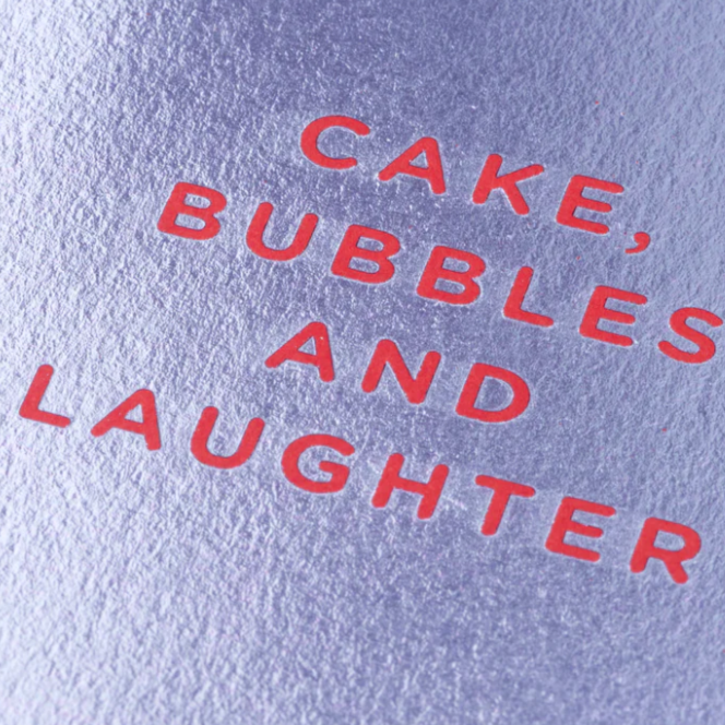 CAKE &amp; BUBBLES card