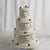 3-tier 50-60 servings vintage cake with red cherries add-on