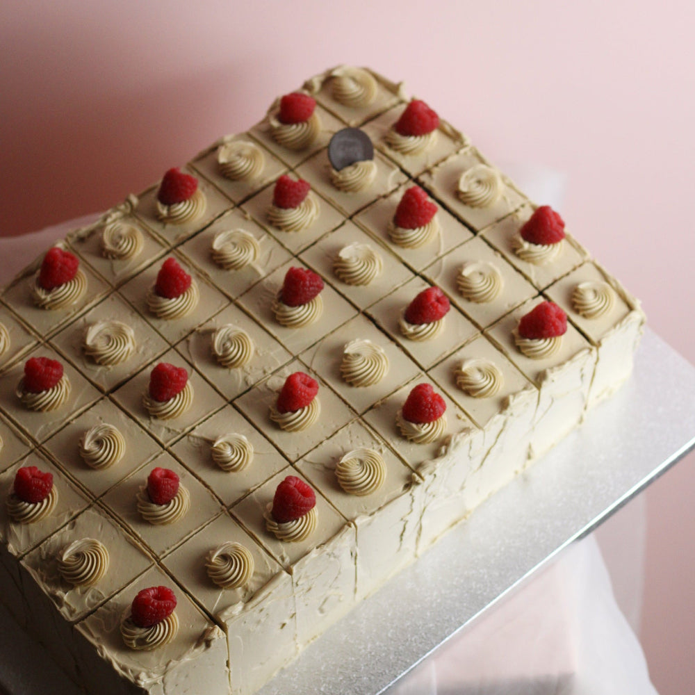 Order the perfect party dessert! Our Easy-to-Serve Sheet Cake comes pre-sliced and ready to enjoy. Spend less time serving and more time celebrating.
