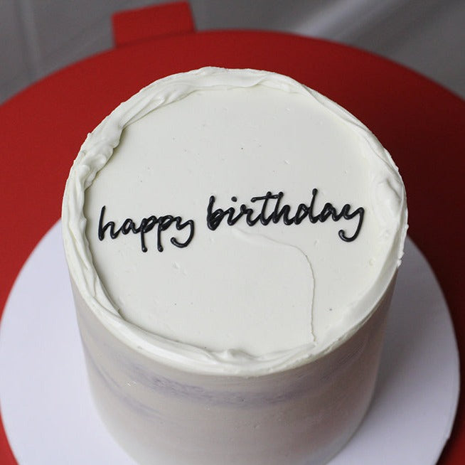 NAKED classy white birthday cake - add candles or a cuatom message to make it your own!
