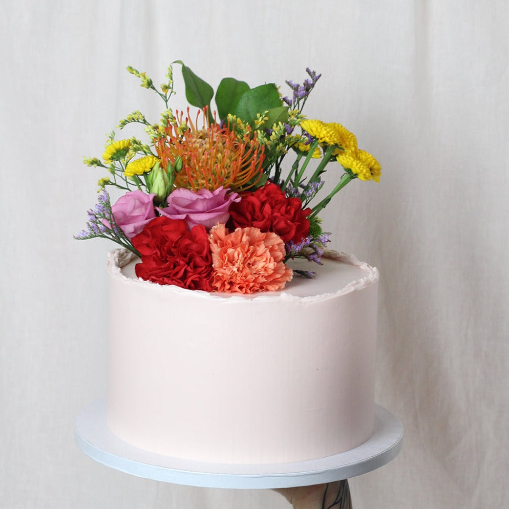 Floral Cutie Cake - Our signature design with BOLD TONES FLORAL 
