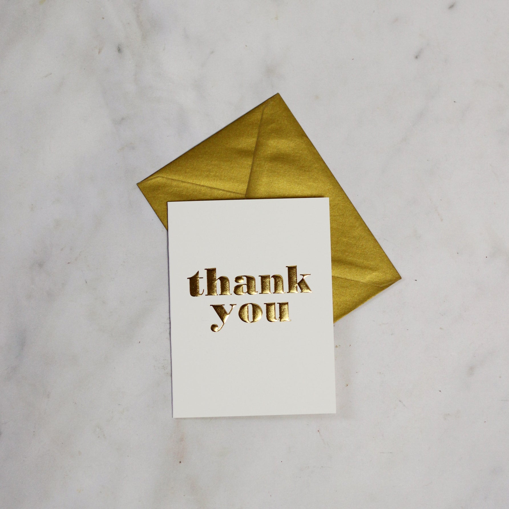 Thank You Golden Greeting Card