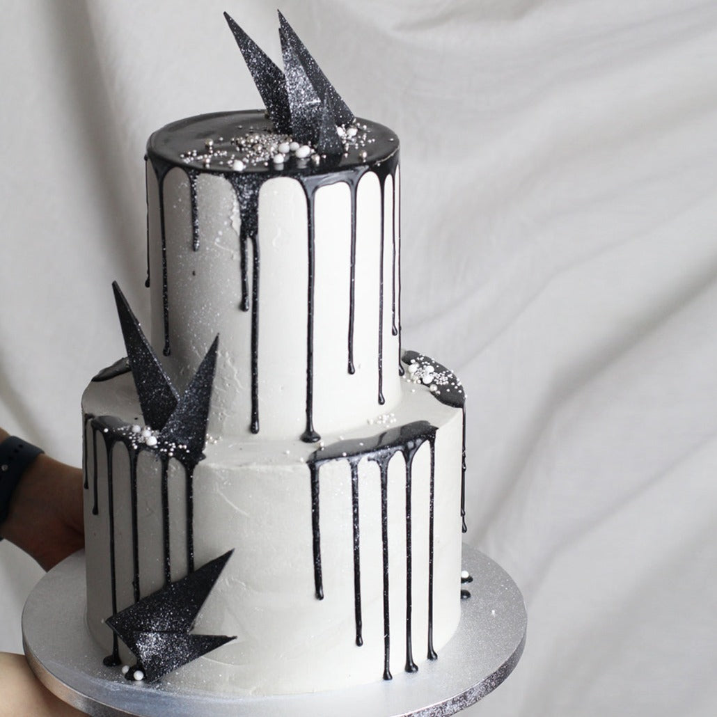 2-tier CONCRETE cake style