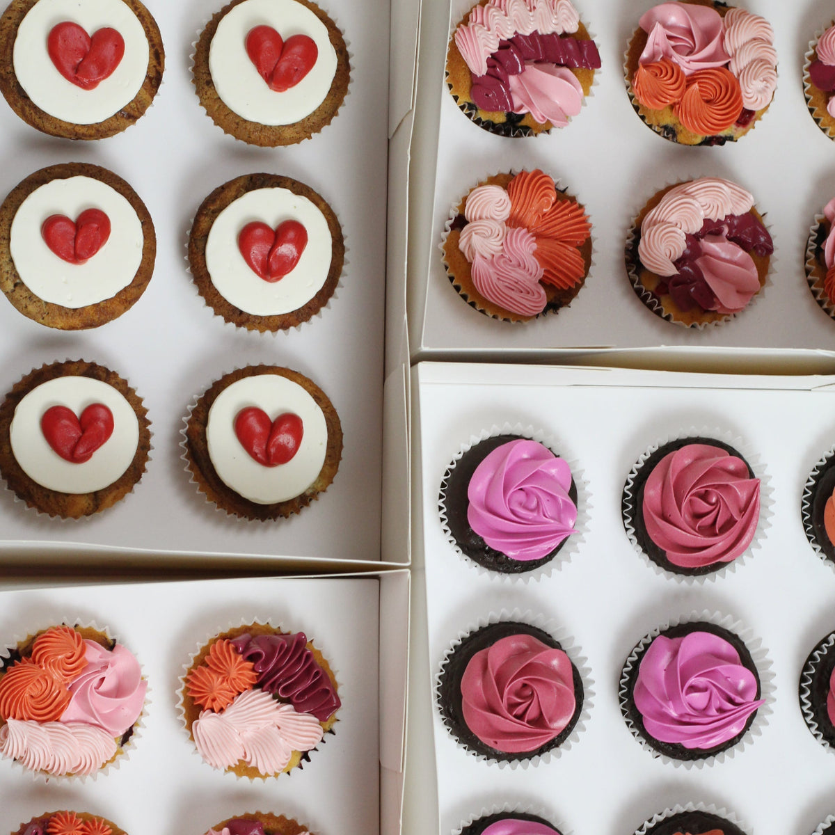 V.DAY MIX Cupcakes box - An array of 3 new designs made with extra love.