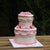 2-tier PAARTY cake, a pink-tone-mix and cure preserved red cherries on top!