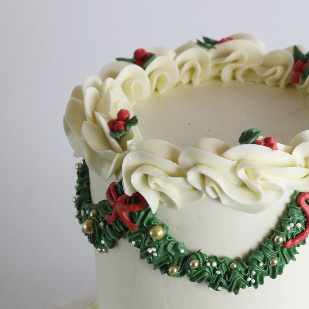 Our ruffled sparkling beauty in classic festive colors!