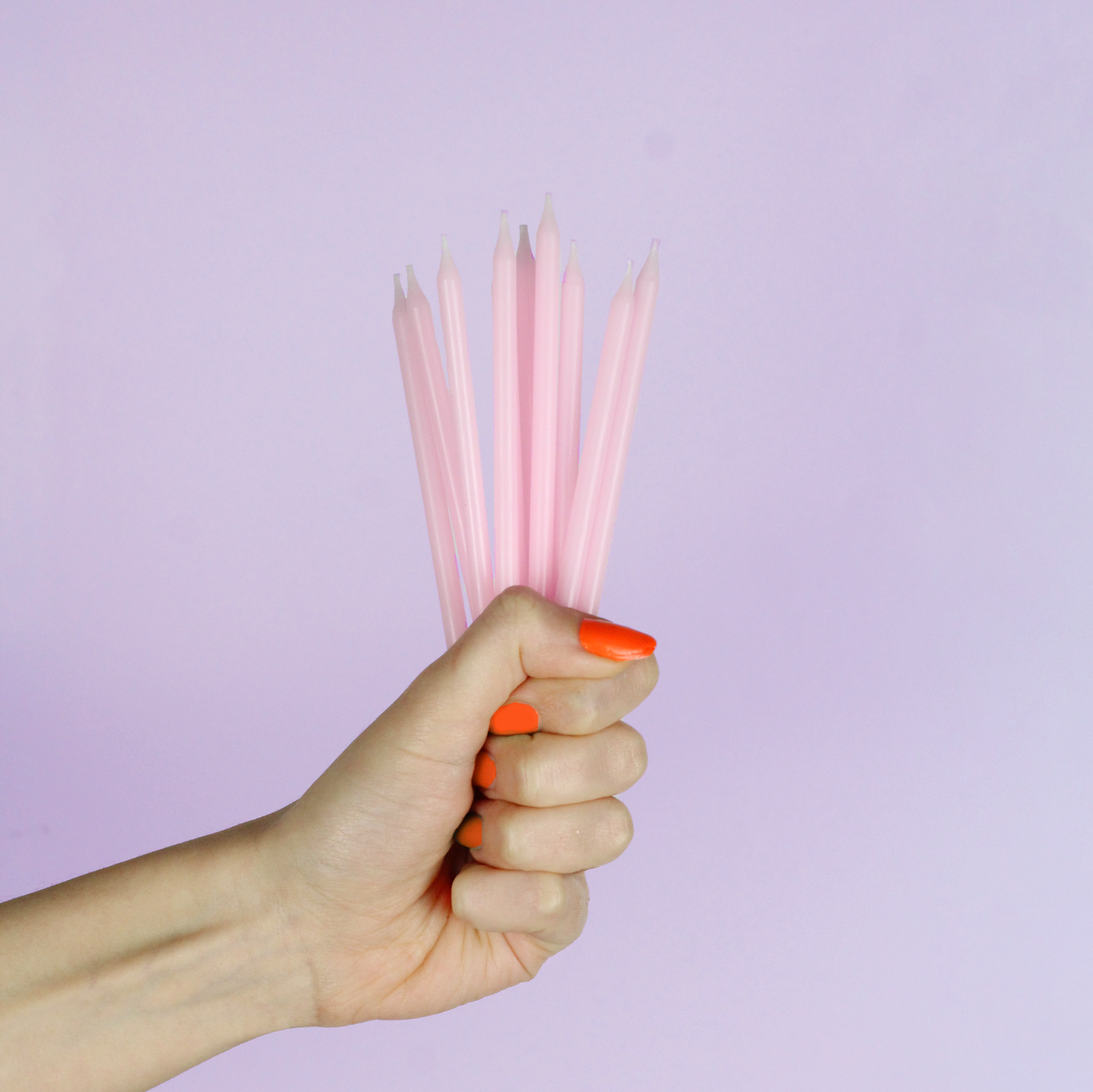 Pink Candles, 12.5 cm, 10 Pack.