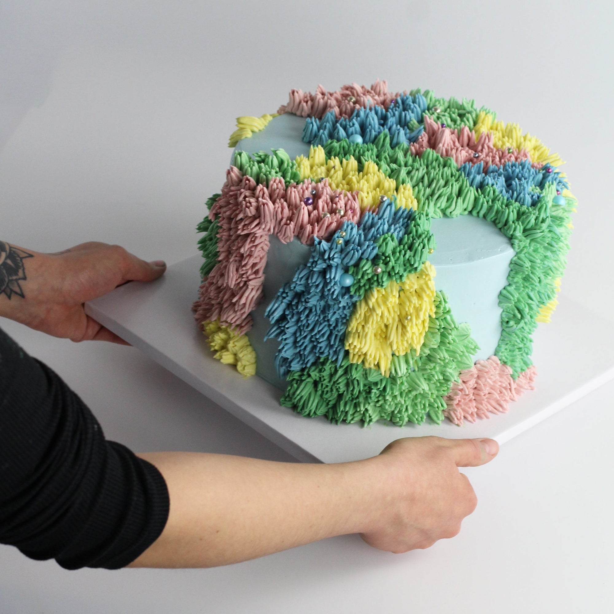 The colorful Shag Cake is designed to bring fun to any gathering.