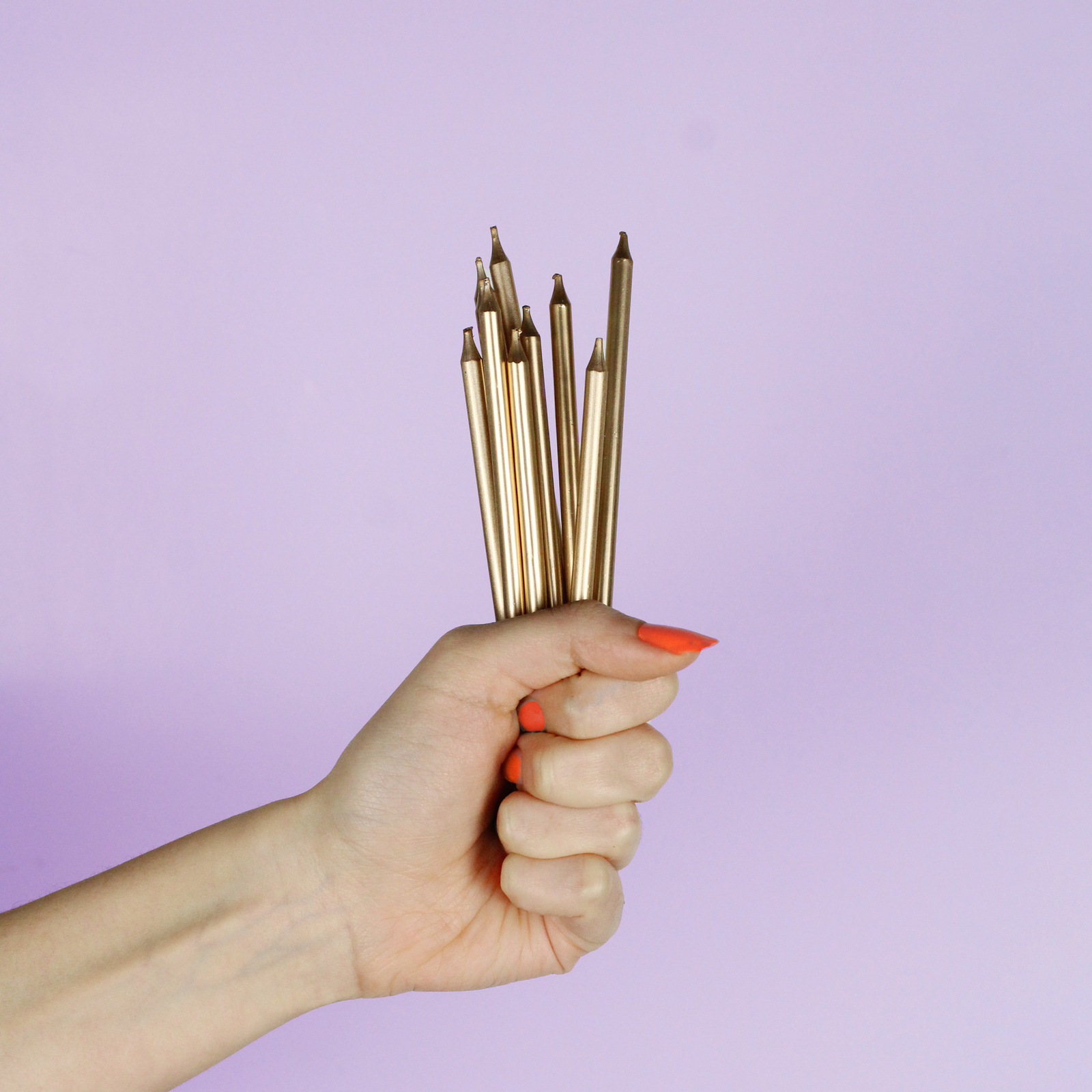 Gold Candles, 10 Pack.